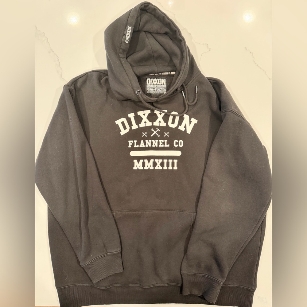 DIXXON Black Hoodie with White Print